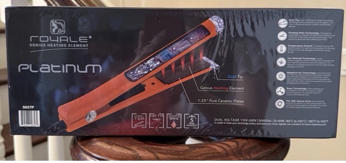 Royale Orange Hair Straightener Classic Hair Straightener - Orange Citrus – RoyaleUSA main image 2