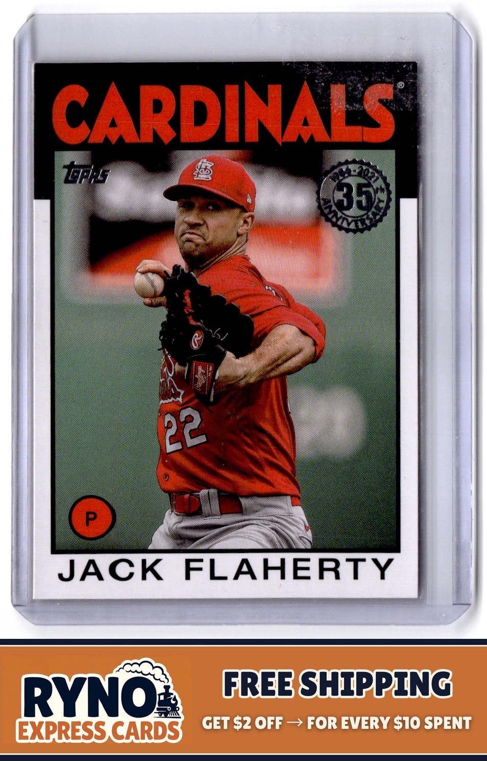 Jack Flaherty 2021 Topps #86B-73 1986 Topps Baseball 35th Anniversary (Series 1)
