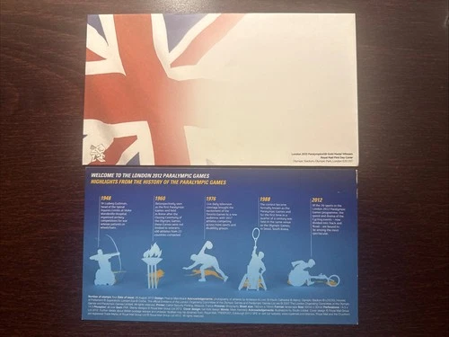 GREAT BRITAIN GB UK SPECIAL COVER 2012 YEAR  PARALYMPIC DISABLED PEOPLE SPORTS