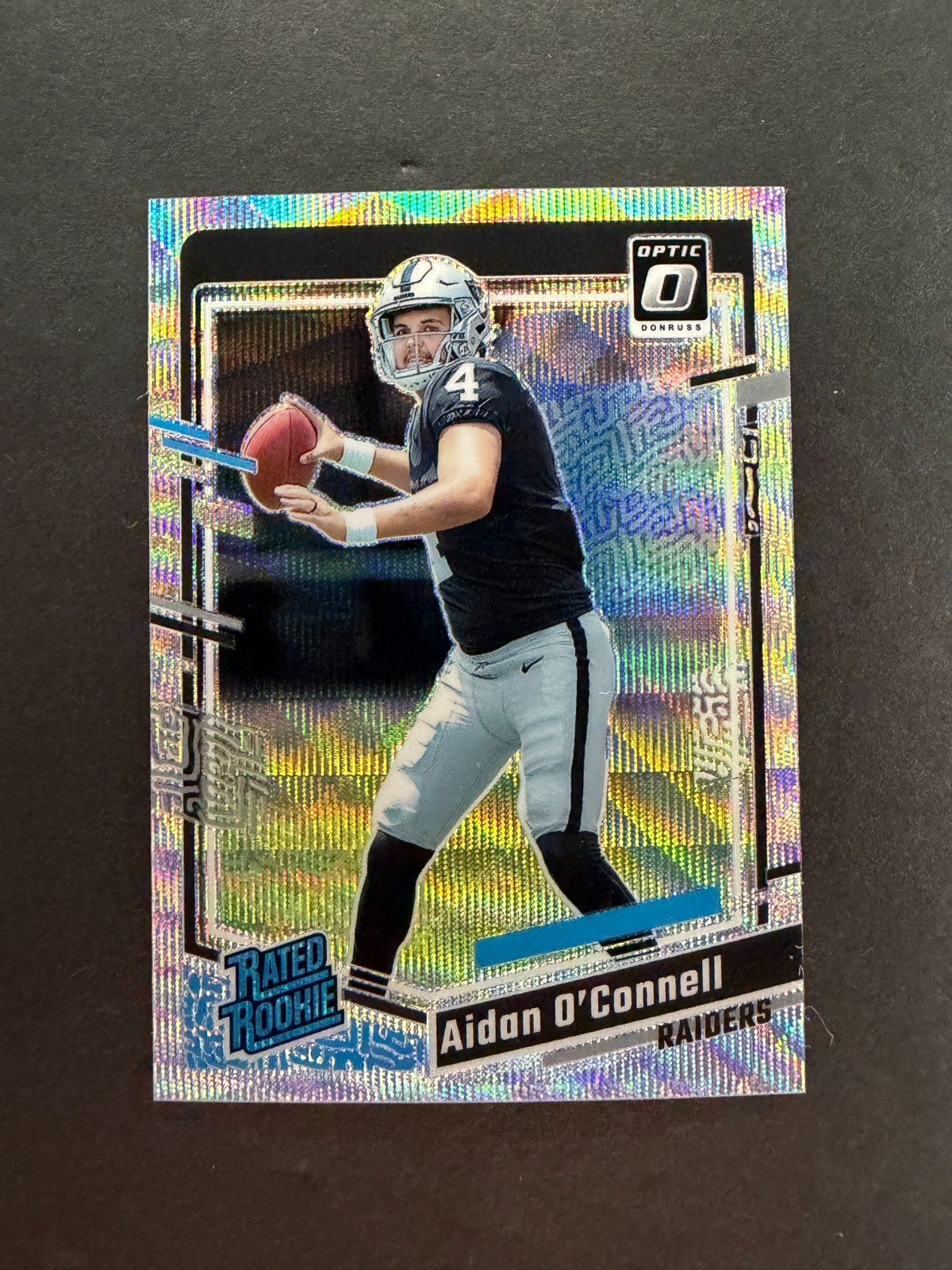 Aidan O’Connell 2023 Panini Donruss Optic Wave /300 #258 Rated Rookie