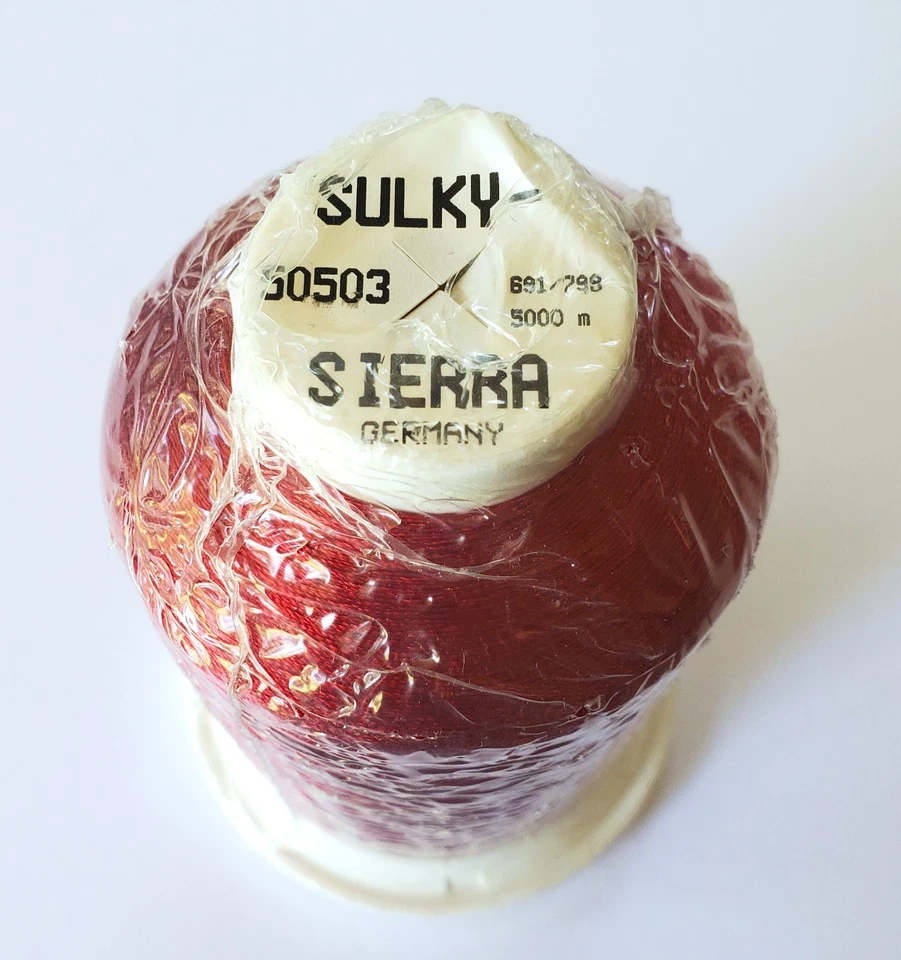 SULKY Rayon 40 wt. Machine EMBROIDERY THREAD 50503 Maroon Burgundy 5000m NEW - Image 2 of 3