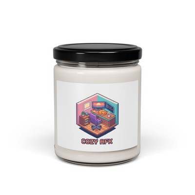 Isometric Pixel Room Candle, Cozy 16-Bit Lofi Pixel Scented Soy