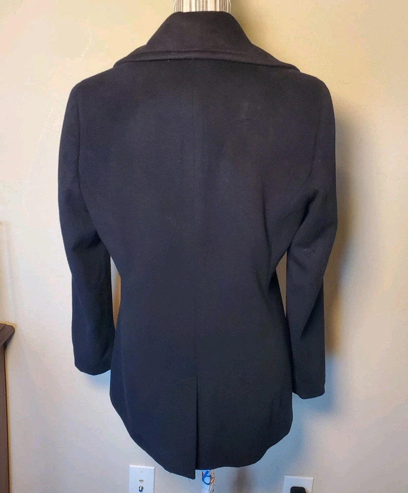 Abrigo chaqueta abrigo para mujer Calvin Klein negro mezcla de lana cachemir talla M Foto 3 de 4