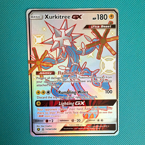 Pokemon TCG Xurkitree GX SV58/SV94 Hidden Fates Shiny Vault Holo ENG 2019