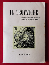 VERDI  : " IL TROVATORE " LIBRETTO / LIVRET / BOOKLET- EDITION  RICORDI (1977 )