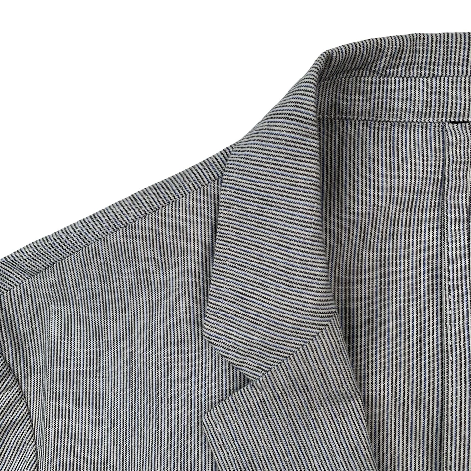 Mens 40 R J Crew Ludlow X Somelos Natural Micro Stripe Cotton / Linen Blazer - Image 3 of 4