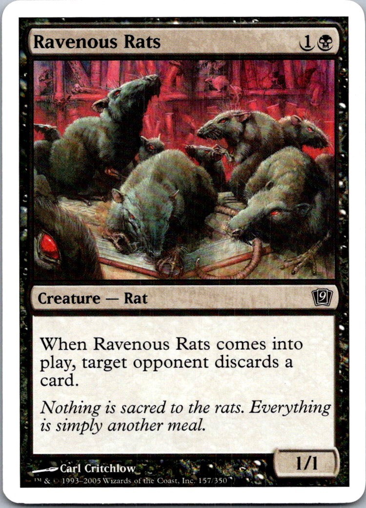 Ravenous Rats (Spanish) - "Ratas rapaces" C PS11 #81 NM MTG Magic