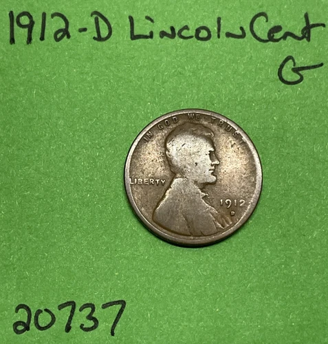 1912-D Lincoln Wheat Cent / Penny 1c Good