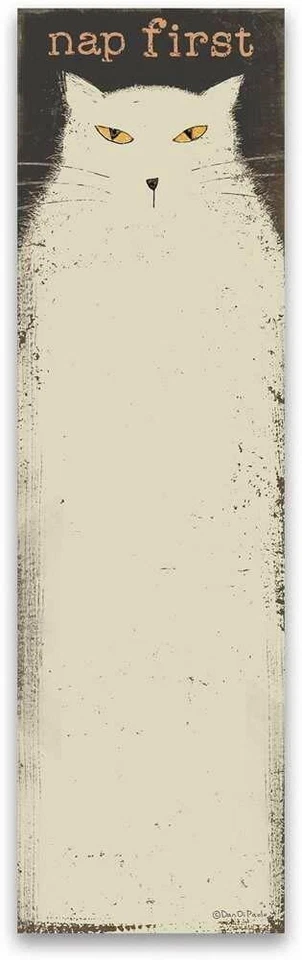 Primitives By Kathy Nap First Cat Magnetic List Notepad ~ Sticky Note ~ 60 Pages