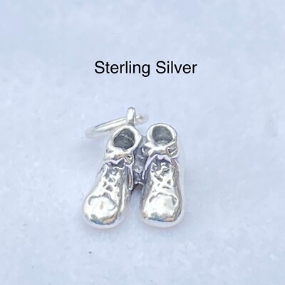 Sterling Silver Baby Shoes/Booties Charm, Bracelet/Earrings, Mother-to-be gift