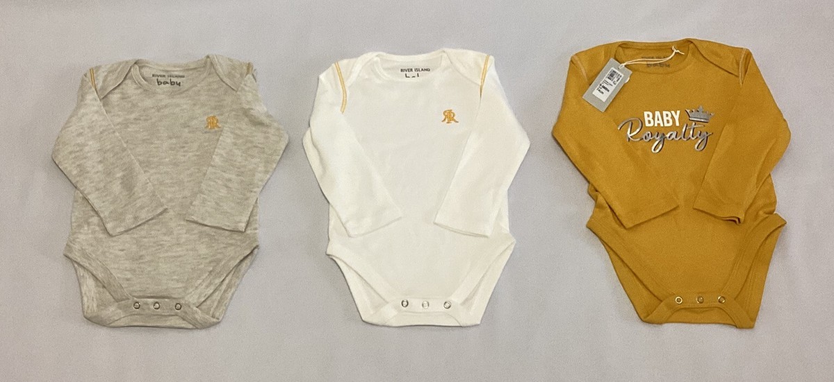River Island Baby Pack Long Sleeve Bodysuits Baby Royalty Age