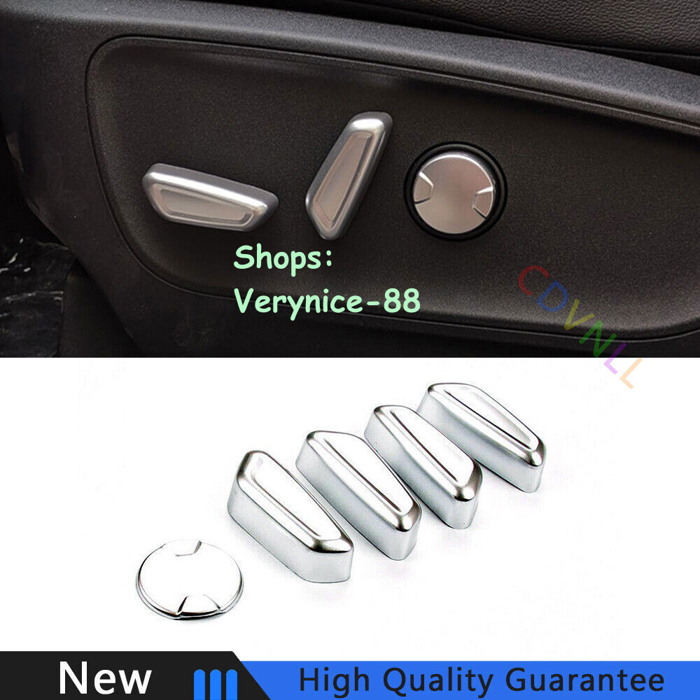 For Ford Escape Kuga 2020-2021 Matte Silver Car Seat Button Handle Cover Trim 5*