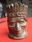 JOE ST CLAIR HAND MADE TOOTHPICK HOLDER NATIVE AMERICAN INDIAN AGATE ANTIQUE RAR — photo 1