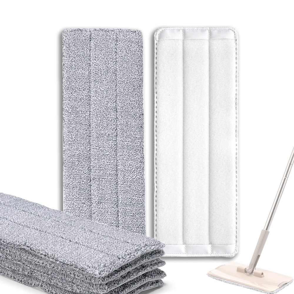 Microfiber Flat Mop Pads with BoshengLibmanJoy Flat Mop & 13 Inch Flat Mop