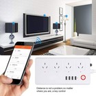 TEQ Wifi Smart Plug Outlets Socket Power Board 8 Way 4 USB Plug Alexa Google 