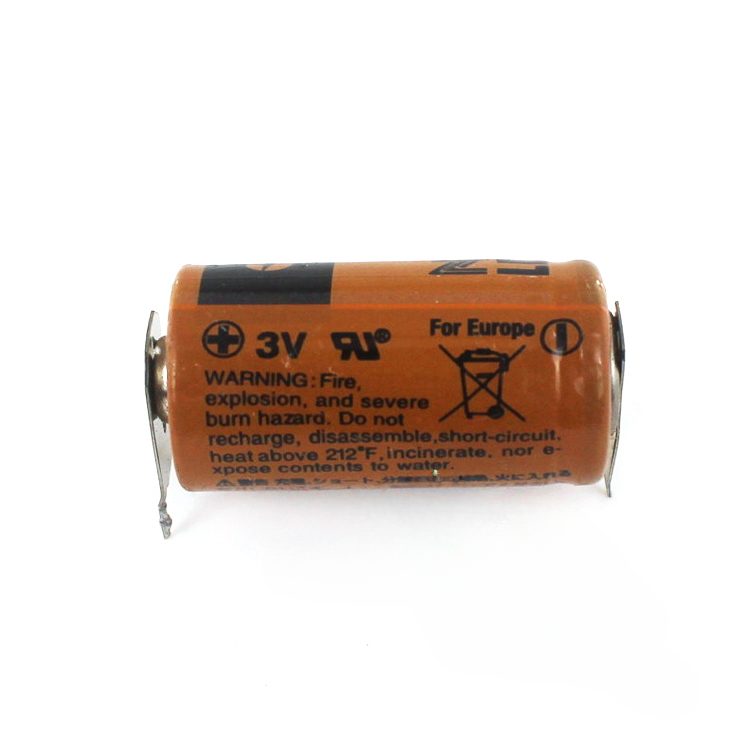 2pcs Original CR2/3 8.L PLC FDK 3V Li-ion Battery with welding pin