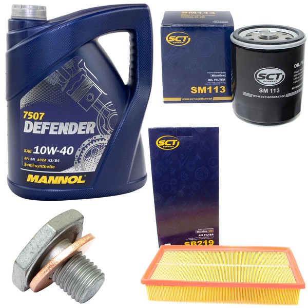 MotoröL Filter Set 10W40 5 Liter + ÖLablassschraube FüR Citroen Jumpy Peugeot-image