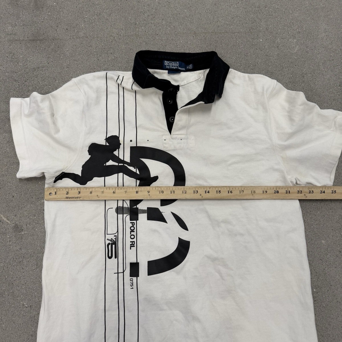 Vintage Y2K Polo Ralph Lauren Shirt Mens XL White Short Sleeve