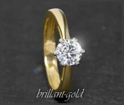 Brillant Damen 585 Gold Ring; Diamant 0,97ct, Top Wesselton; Solitärring NEU - Bild 1 von 4