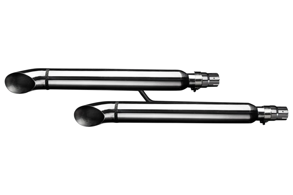 Silenciadores de escape Honda VTX1300 C/T/R 2004-2009 21" curvos de acero inoxidable Cruiser Foto 2 de 4