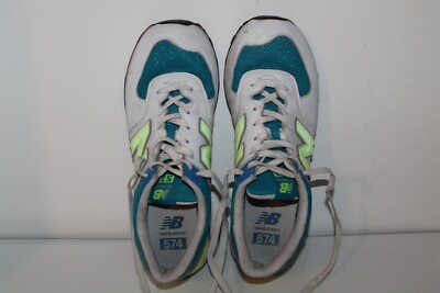 New Balance 574v2 Casual Sneakers, #ML574PWB, Wht/Teal/Neon  display picture 1