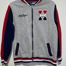 Tommy Hilfiger Kids Full Zip Color Block Gray/Red/Blue Jacket Size L Women's S