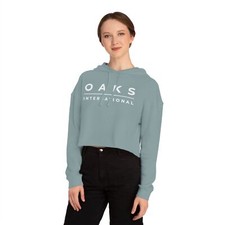 Elegante sudadera con capucha recortada, sudadera informal para mujer, moda de otoño, regalo para