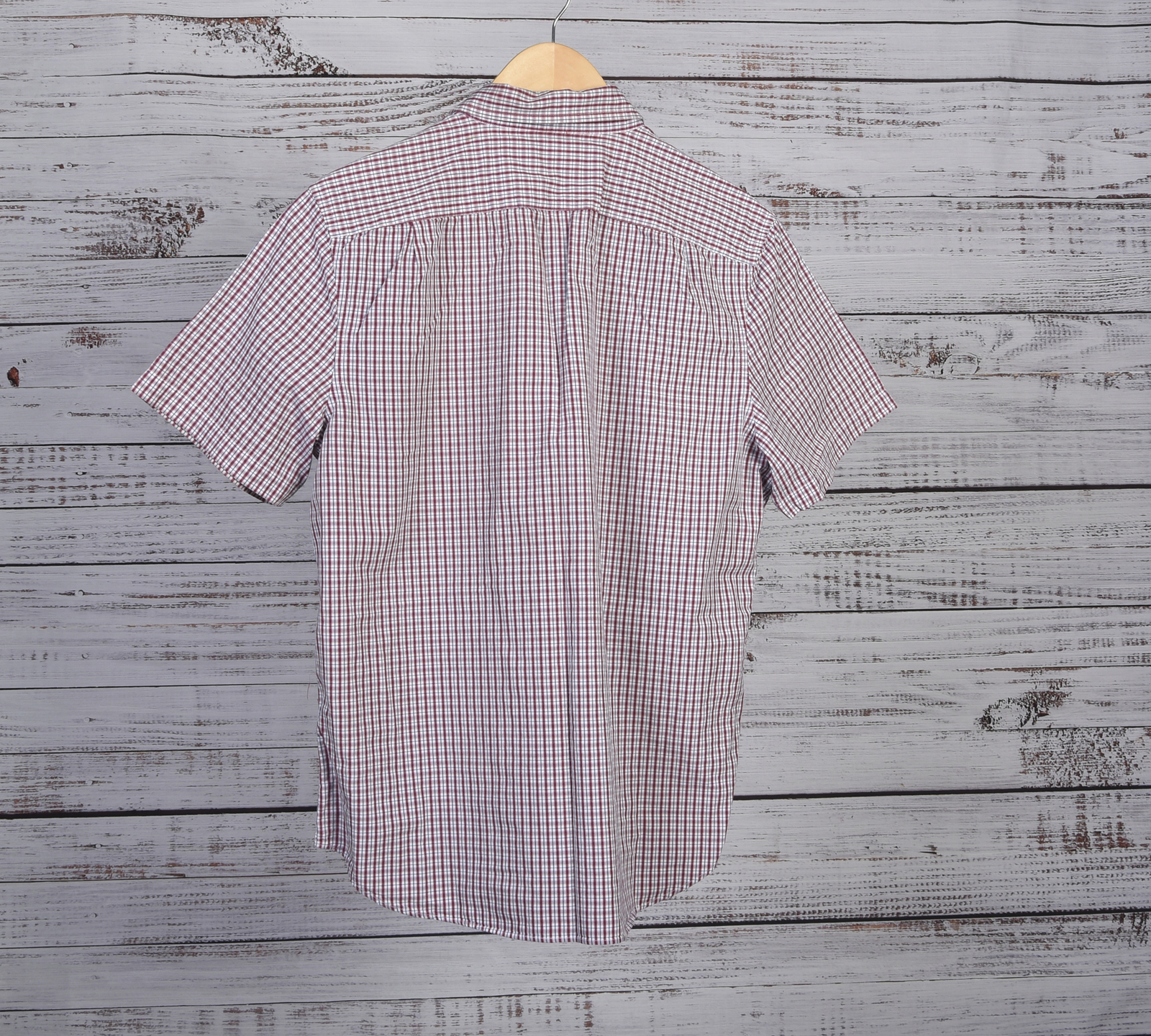 Nautica Men's Classic Fit Red and Blue Plaid Button Down Shirt Size M {EX+} image 2
