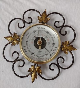1960s Shortland Smiths Aneroid Barometer Art & Craft Wall Barometer 20cm Org