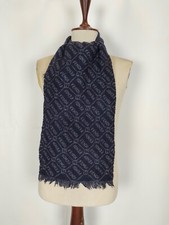 Fendi genuine vintage Blue / Grey Wool winter Scarf Scarves