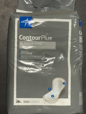 28 Count Packs Medline Contour Plus Incontenance Bladder Pads Moderate