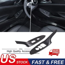 Matte Black Inner Window Lift Switch Button Panel Cover For Mazda MX-5 2016-2023