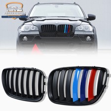 Matte Black M-color Front Kidney Grill Grille For Bmw X5 E53 Lci 2004 2005 2006