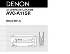 Denon AVC-A11SR Receiver Amplifier Owners Manual