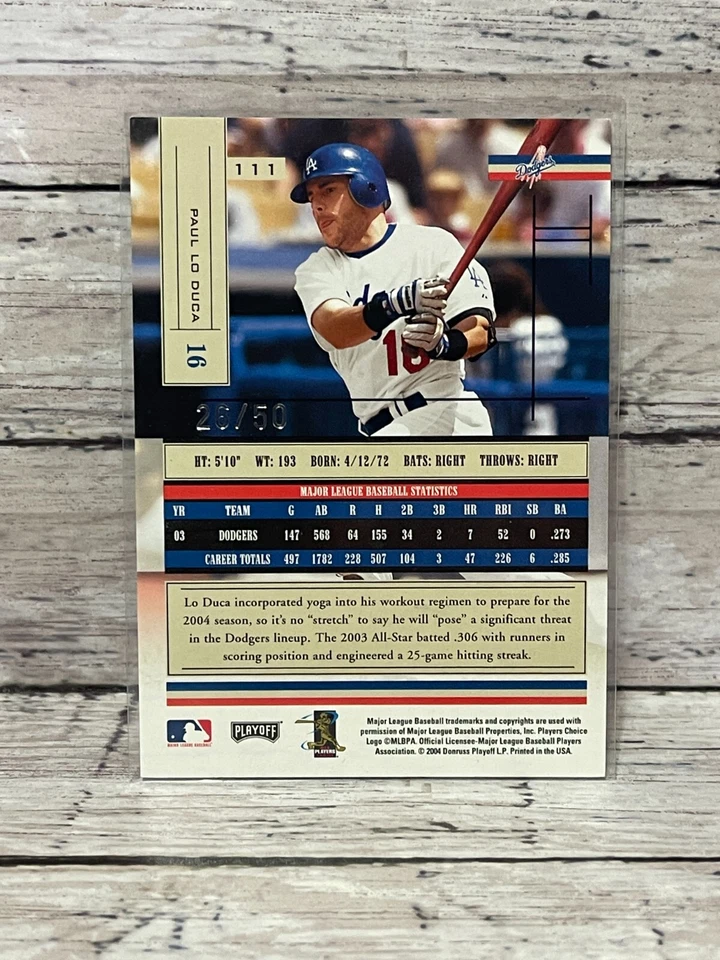 2004 Absolute Signature Spectrum Silver Autograph #111 Paul Lo Duca /50 - Image 2 of 2