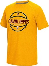 Adidas Men's Cleveland Cavaliers Pre-Game Climacool Short Sleeve, Gold