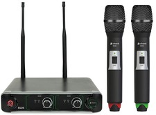 Dual Uhf Handheld Microphone System With Receiver - 863.42 & 864.3mhz