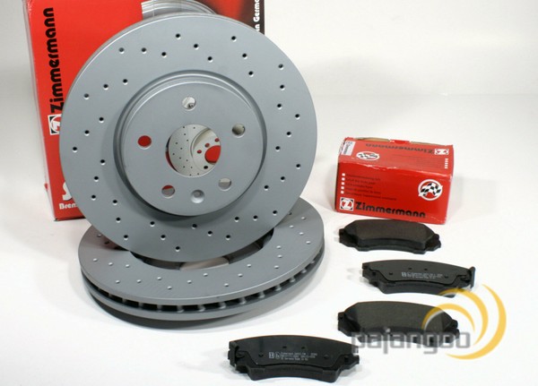 FüR Saab 9-5 - Zimmermann Sport Bremsscheiben Gelocht BremsbeläGe FüR Vorne-image