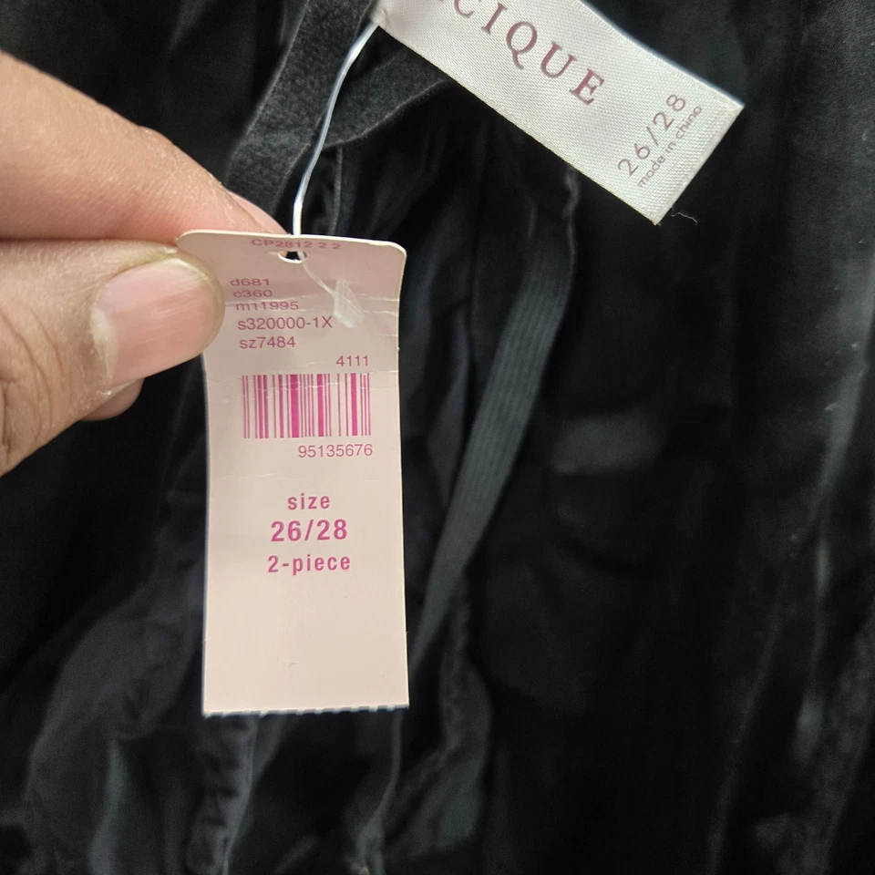 Cacique женщин Sleepwear 26/28 черный Кокетливое в горошек белье бант 2 изделия новый с Ярлыками - Изображение 3 из 4