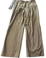 Liz Claiborne 8P Brown Plaid Trouser Preppy Slacks Pants LizSport Petite