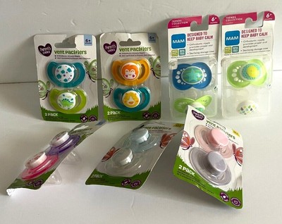 Pacifiers baby boy/girl 2pack BPA FREE see variation 0+ or 6+ Months YOU PICK