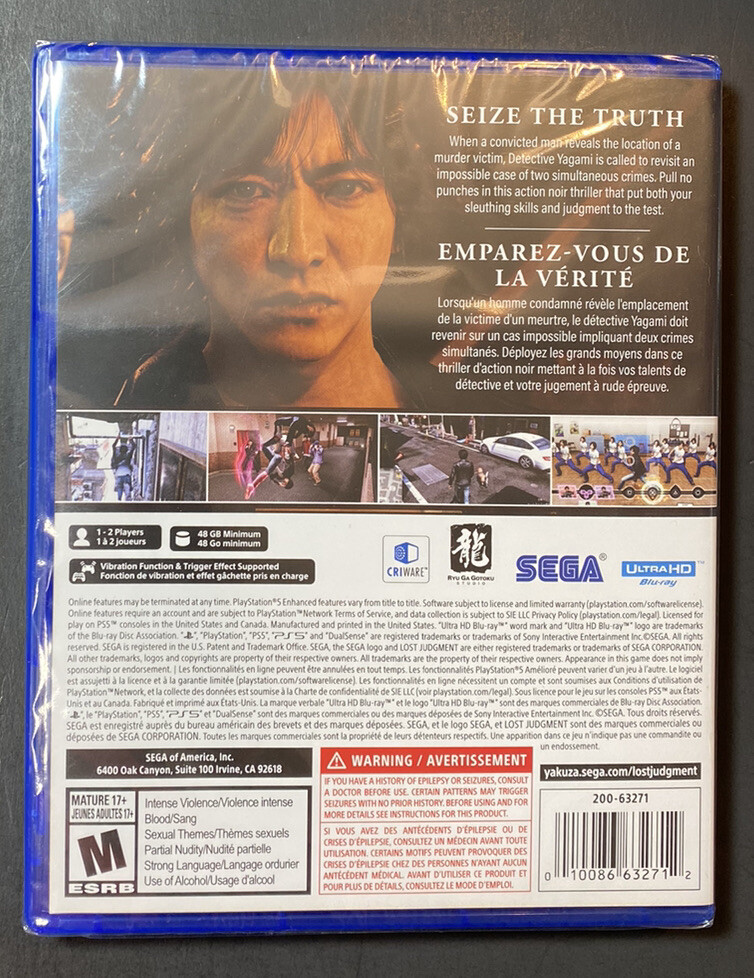 Lost Judgment (PS5) NEW | eBay