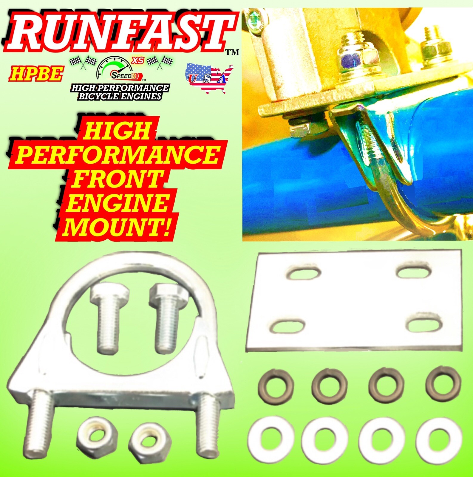 2-stroke 48cc 66cc 80cc 100cc motorized bike High Performance Front Motor Mount