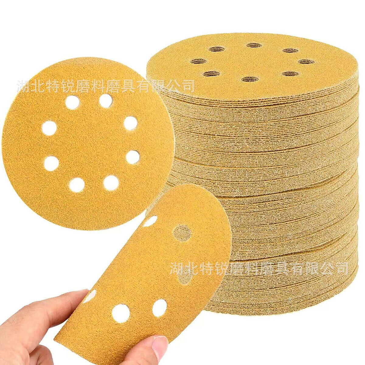 Schleifscheiben-Set 125 Mm, 60 Stück, 8-Loch Klettverschluss, 6 Körnungen – Für Holz, Metall, Stein – Ideal