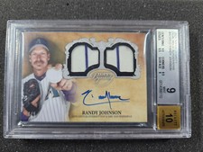 🌟 2021 Topps Dynasty Randy Johnson Dual Game Used Patch #/5 BGS 9 AUTO-10