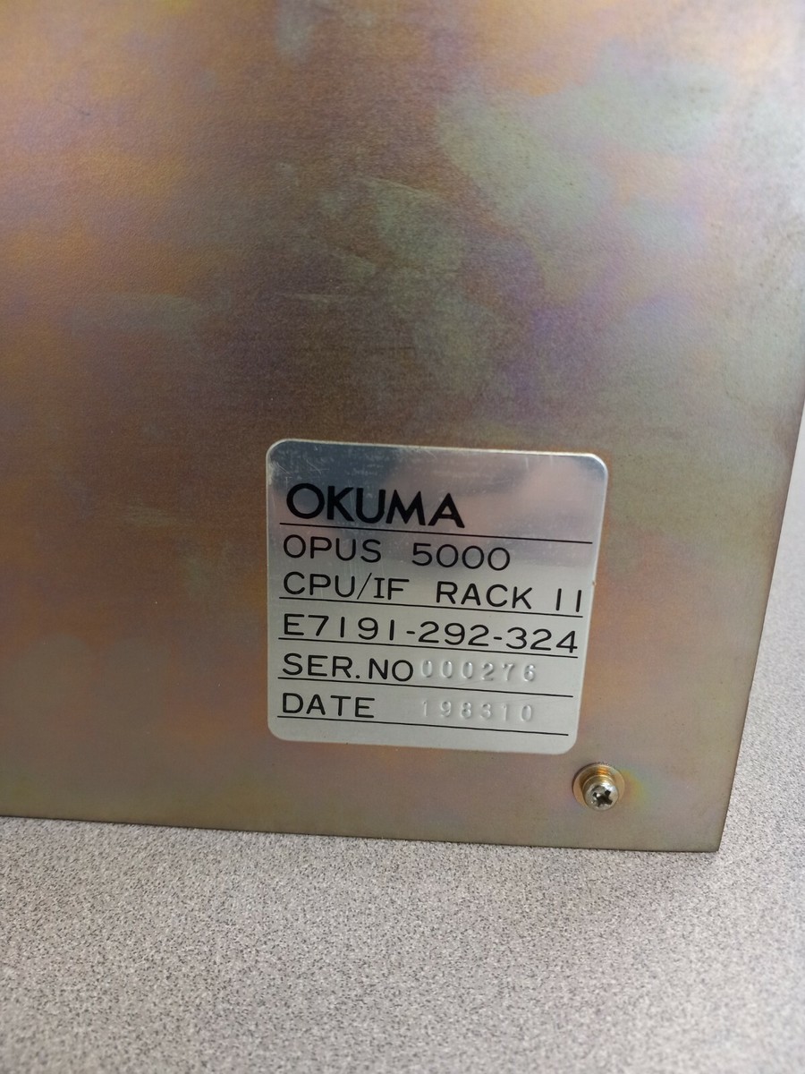 Okuma Opus 5000 CPU/IF Rack II E7191-292-324 | eBay Okuma Opus 5000 CPU/IF Rack II E7191-292-324 | eBay