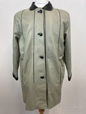 Vintage Marco Piel Ladies Soft Grey Leather Jacket Uk Size L
