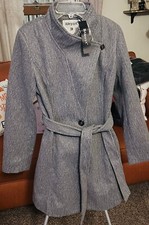 Allegra K Womens Classic Stand Collar Long Sleeve Winter Belted Long Coat Small