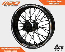 KTM 1190 Adventure Decalcomanie Ruota Adesivi Strisce Cerchi Ready to Race ADV