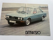 Original Vintage 1970?s E12 BMW 520 5 Series Magazine Picture Poster Man Cave